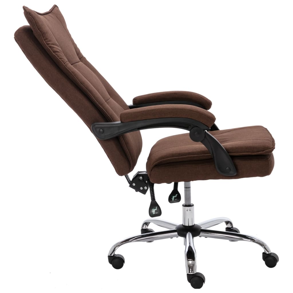 vidaXL Bürostuhl Braun Stoff