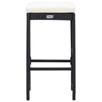 vidaXL 9-tlg. Gartenbar-Set Poly Rattan Schwarz