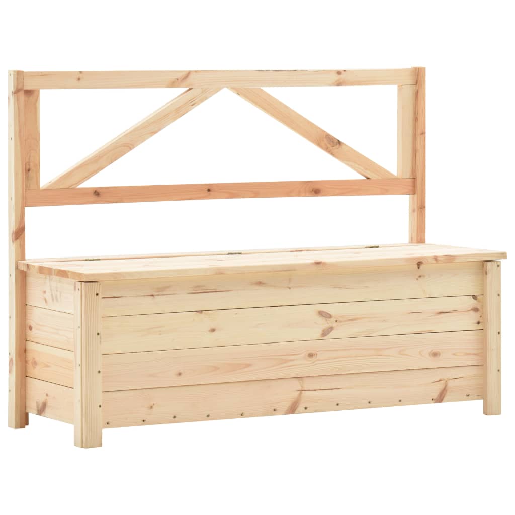 vidaXL Sitzbank mit Stauraum 120 cm Massivholz Kiefer