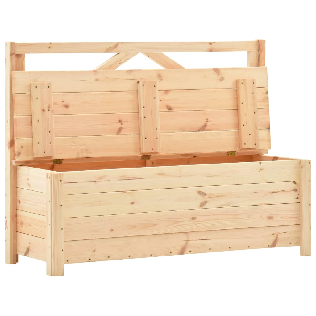 vidaXL Sitzbank mit Stauraum 120 cm Massivholz Kiefer