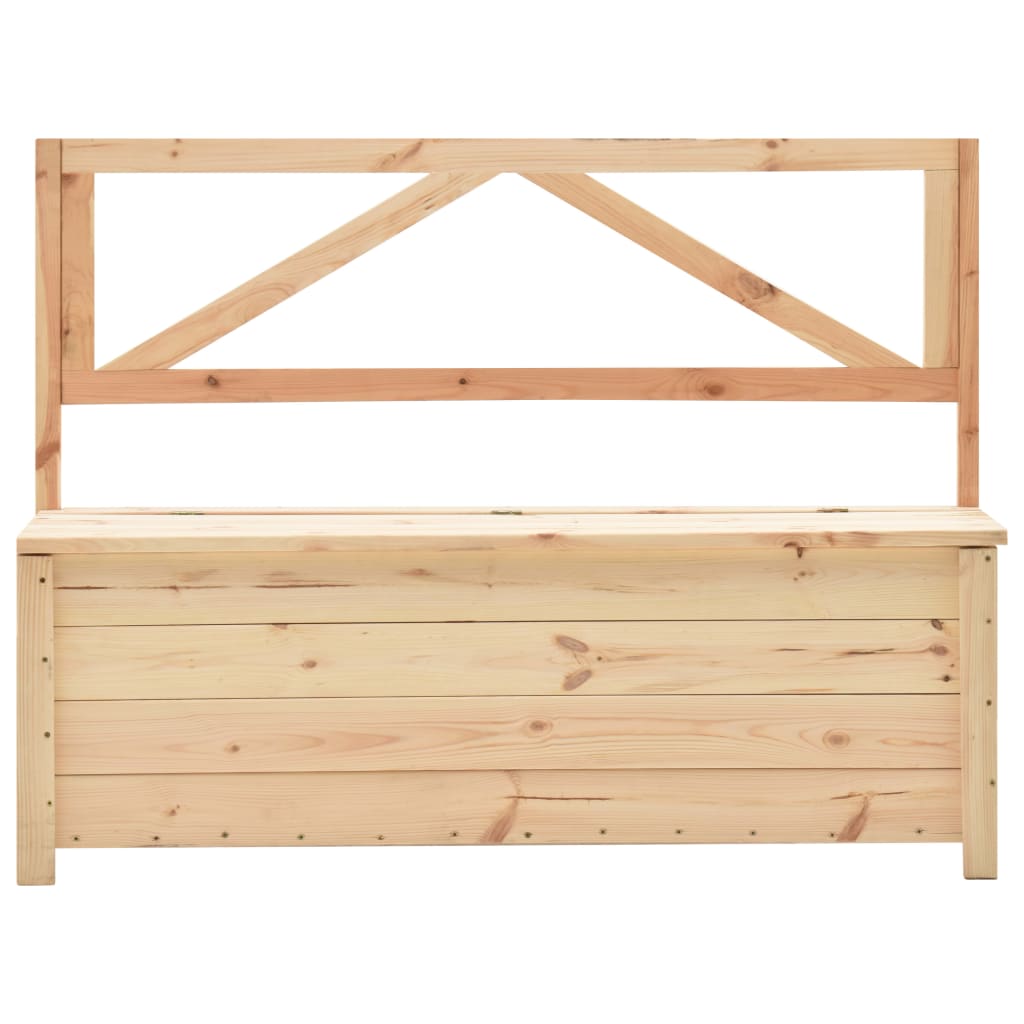 vidaXL Sitzbank mit Stauraum 120 cm Massivholz Kiefer