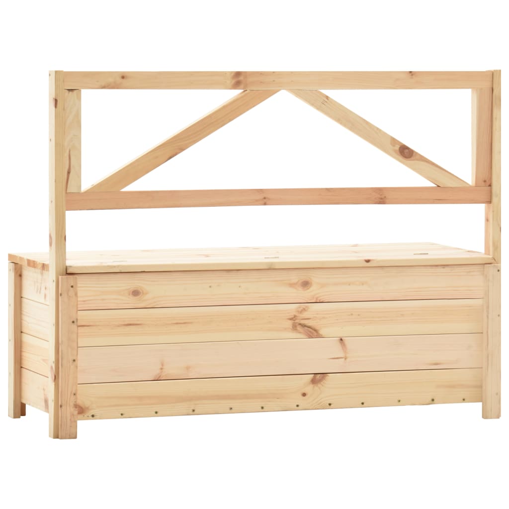 vidaXL Sitzbank mit Stauraum 120 cm Massivholz Kiefer