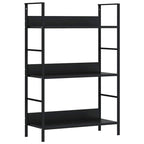 vidaXL Bücherregal 3 Regalböden Schwarz 60×27,6×90,5 cm Holzwerkstoff