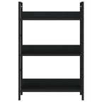 vidaXL Bücherregal 3 Regalböden Schwarz 60×27,6×90,5 cm Holzwerkstoff