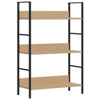 vidaXL Bücherregal 3 Regalböden Eiche 60×27,6×90,5 cm Holzwerkstoff
