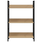 vidaXL Bücherregal 3 Regalböden Eiche 60×27,6×90,5 cm Holzwerkstoff