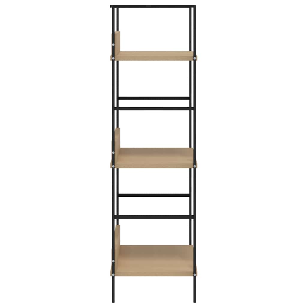 vidaXL Bücherregal 3 Regalböden Eiche 60×27,6×90,5 cm Holzwerkstoff