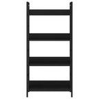 vidaXL Bücherregal 4 Regalböden Schwarz 60×27,6×124,5 cm Holzwerkstoff