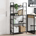 vidaXL Bücherregal 4 Regalböden Schwarz 60×27,6×124,5 cm Holzwerkstoff