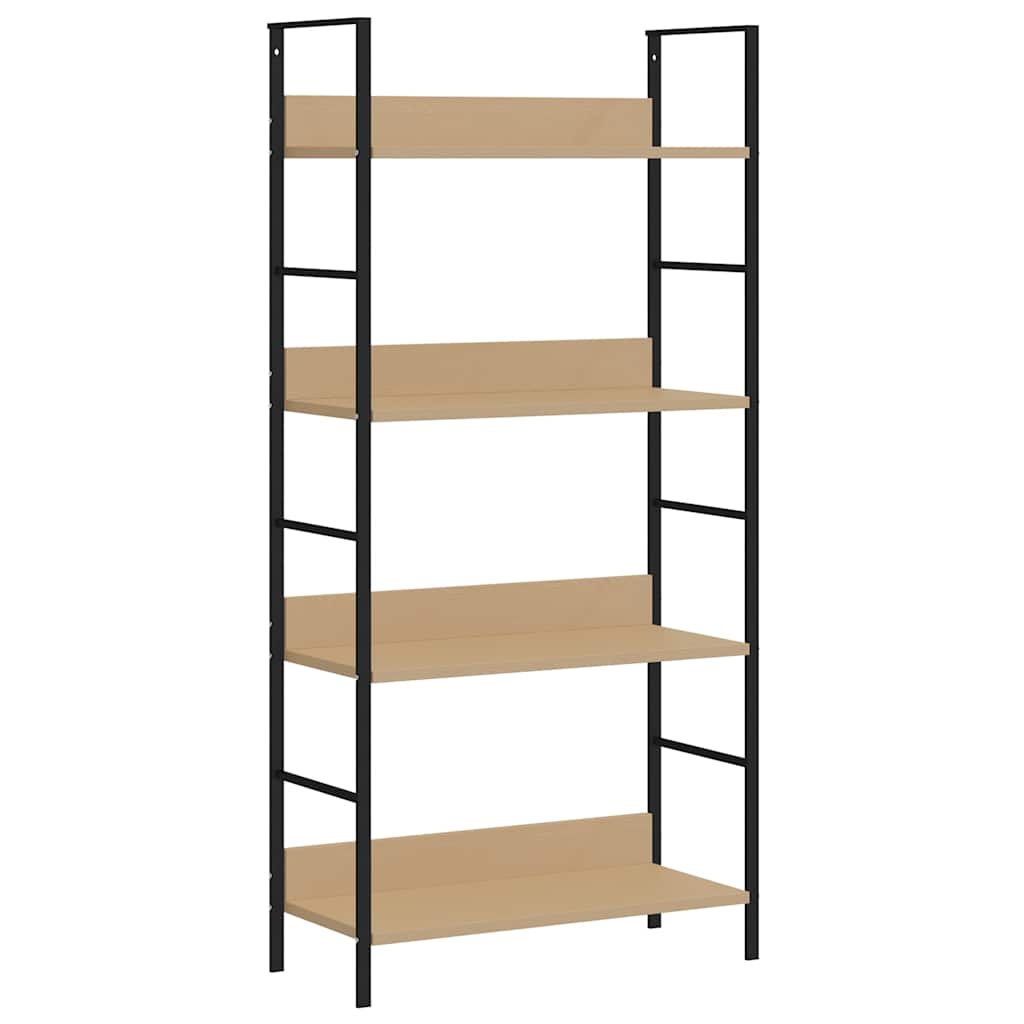 vidaXL Bücherregal 4 Regalböden Eiche 60×27,6×124,5 cm Holzwerkstoff