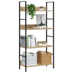 vidaXL Bücherregal 4 Regalböden Eiche 60×27,6×124,5 cm Holzwerkstoff