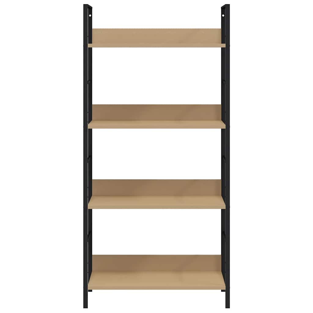 vidaXL Bücherregal 4 Regalböden Eiche 60×27,6×124,5 cm Holzwerkstoff