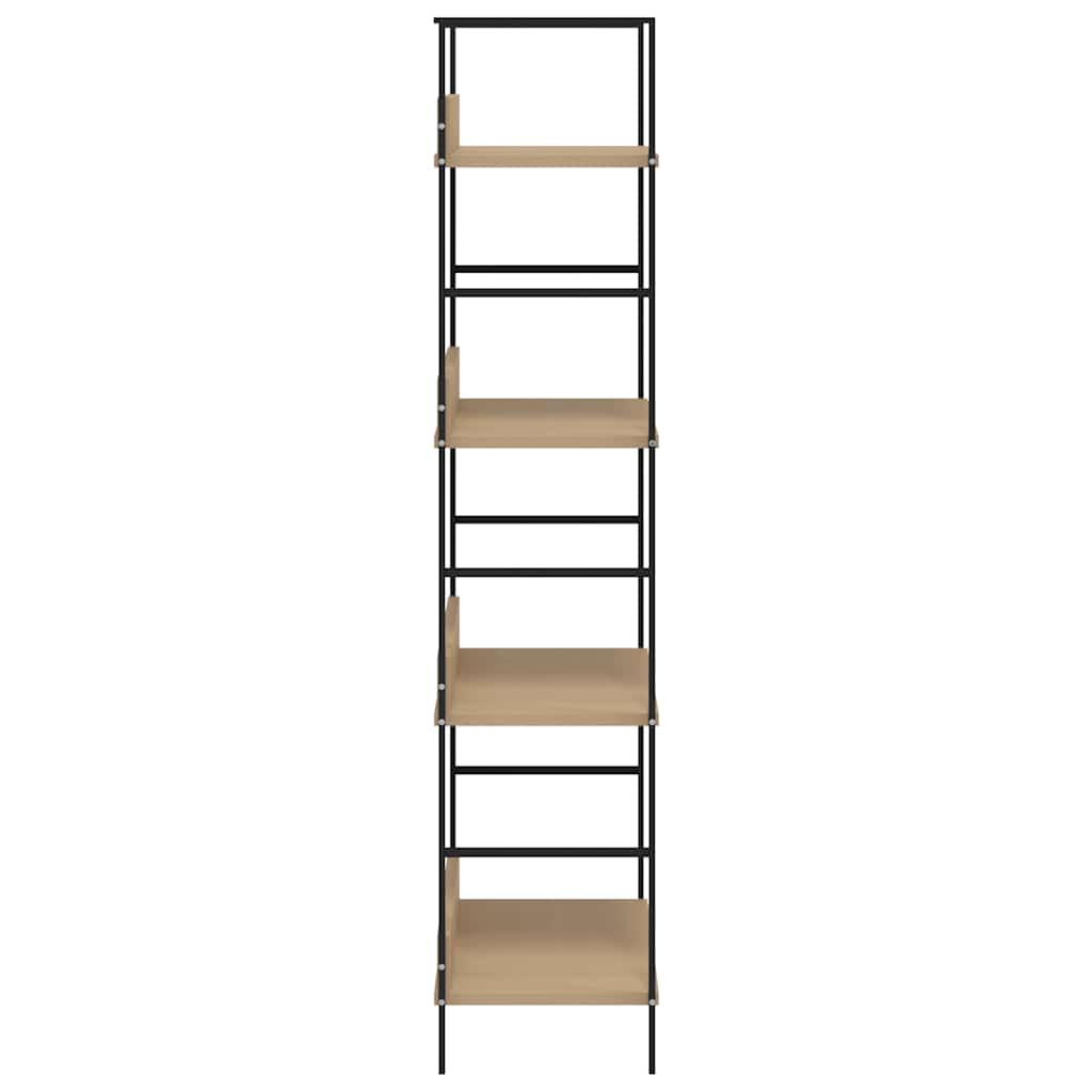 vidaXL Bücherregal 4 Regalböden Eiche 60×27,6×124,5 cm Holzwerkstoff