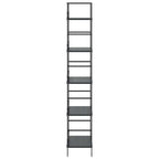 vidaXL Bücherregal 5 Regalböden Schwarz 60x27,6x158,5 cm Holzwerkstoff