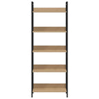 vidaXL Bücherregal 5 Regalböden Eiche 60x27,6x158,5 cm Holzwerkstoff
