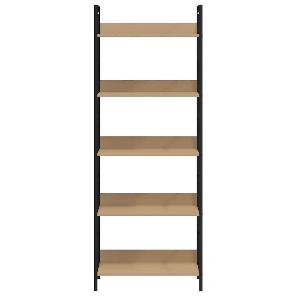 vidaXL Bücherregal 5 Regalböden Eiche 60x27,6x158,5 cm Holzwerkstoff