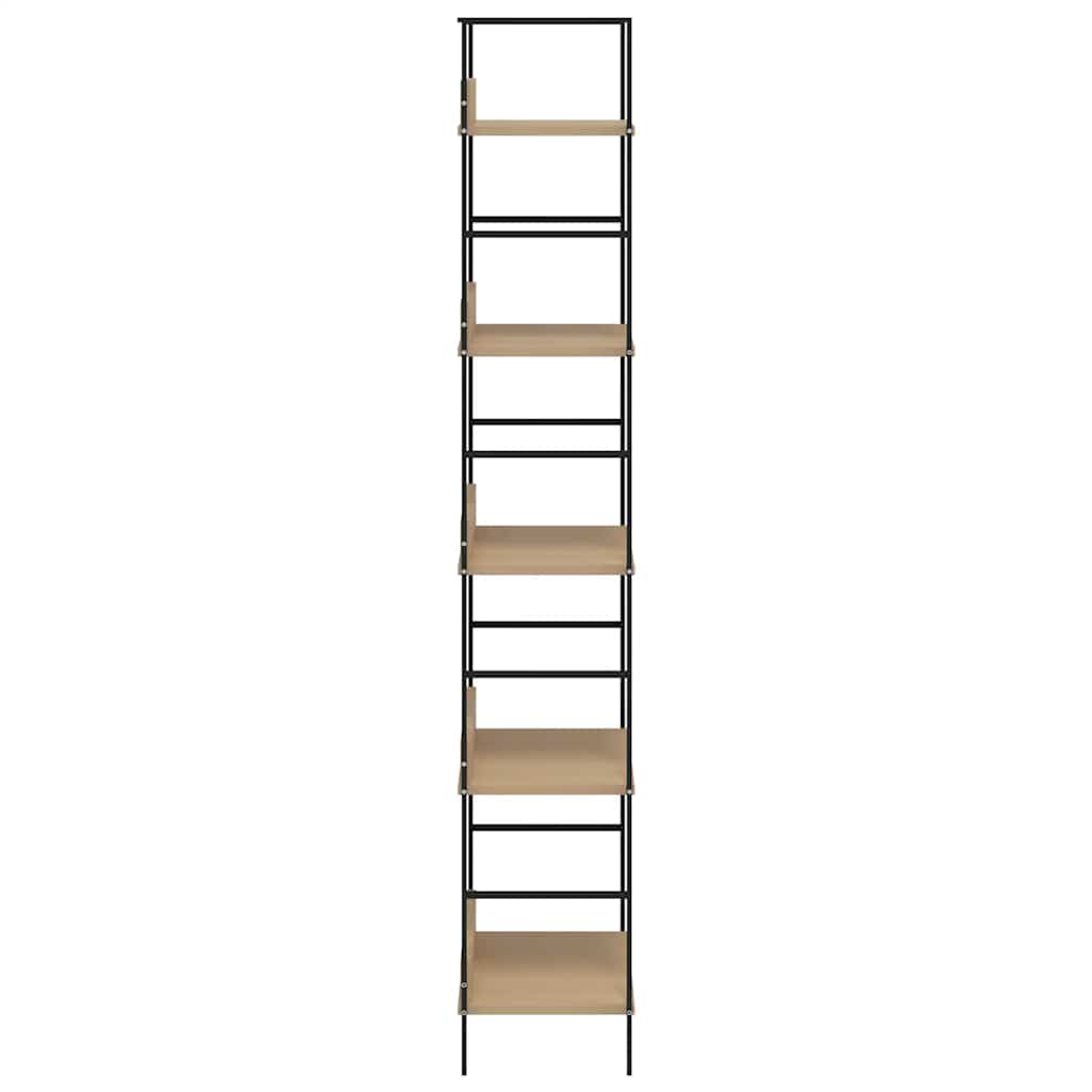 vidaXL Bücherregal 5 Regalböden Eiche 60x27,6x158,5 cm Holzwerkstoff