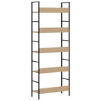 vidaXL Bücherregal 5 Regalböden Eiche 60x27,6x158,5 cm Holzwerkstoff
