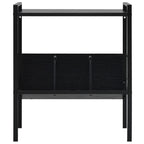 vidaXL Bücherregal 2 Regalböden Schwarz 52x28x59 cm Holzwerkstoff