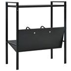 vidaXL Bücherregal 2 Regalböden Schwarz 52x28x59 cm Holzwerkstoff
