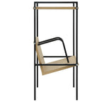 vidaXL Bücherregal 2 Regalböden Schwarz Eiche 52x28x59cm Holzwerkstoff