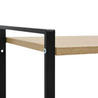 vidaXL Bücherregal 2 Regalböden Schwarz Eiche 52x28x59cm Holzwerkstoff