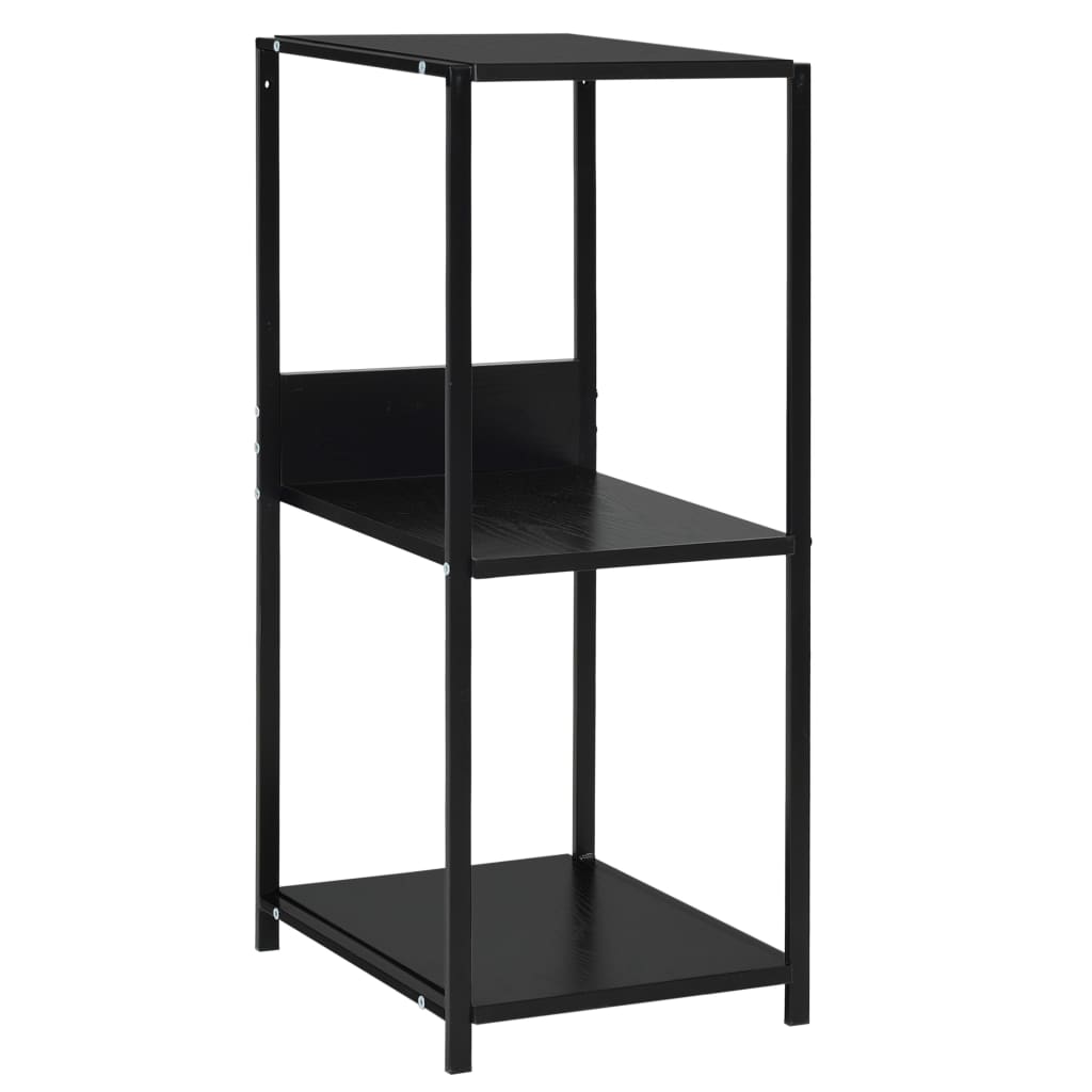vidaXL Kleines Bücherregal Schwarz 33,5x39,6x79,7 cm Holzwerkstoff