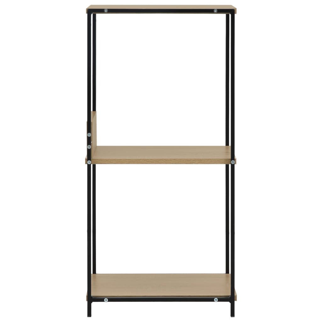 vidaXL Kleines Bücherregal Schwarz Eichefarben 33,5x39,6x79,7cm