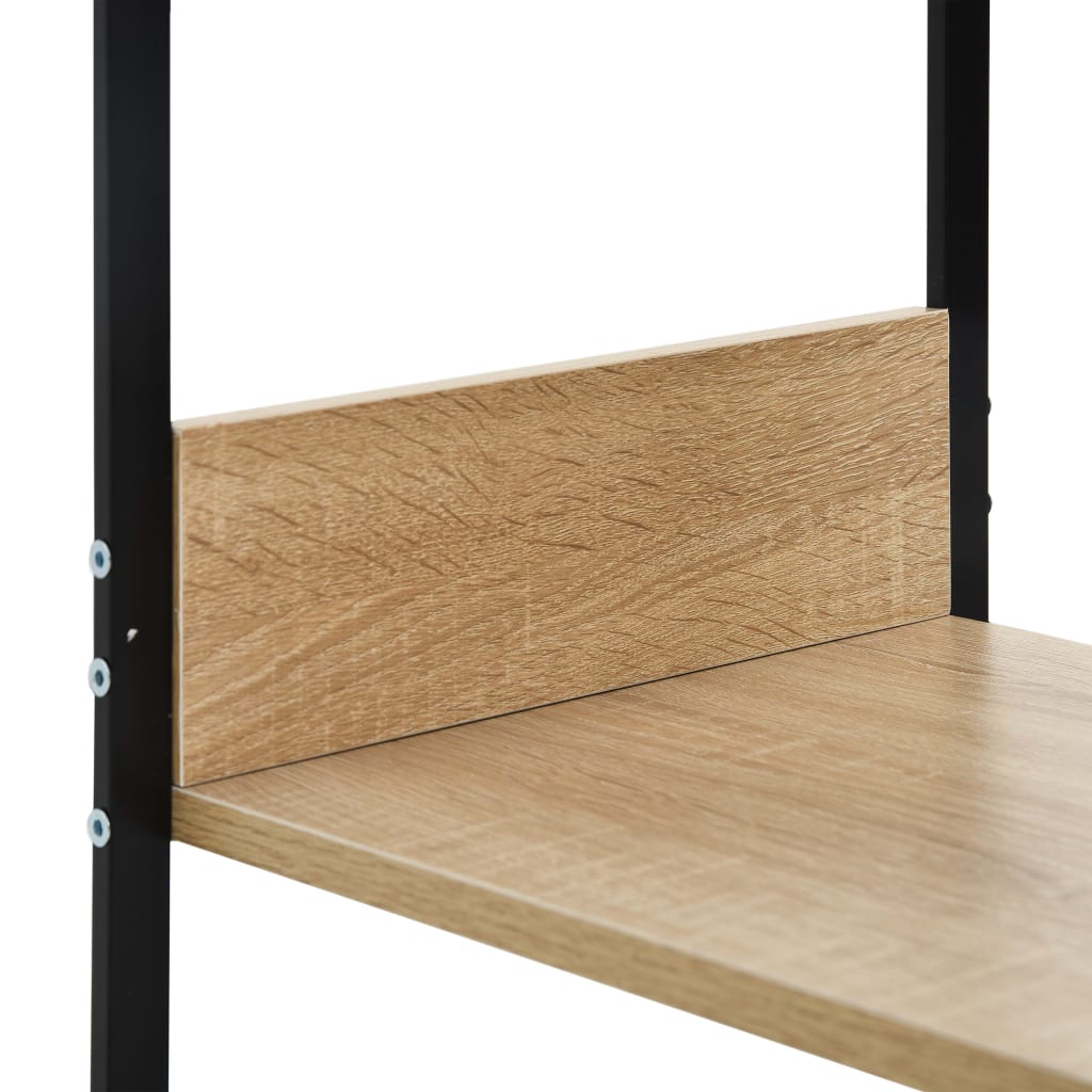 vidaXL Kleines Bücherregal Schwarz Eichefarben 33,5x39,6x79,7cm
