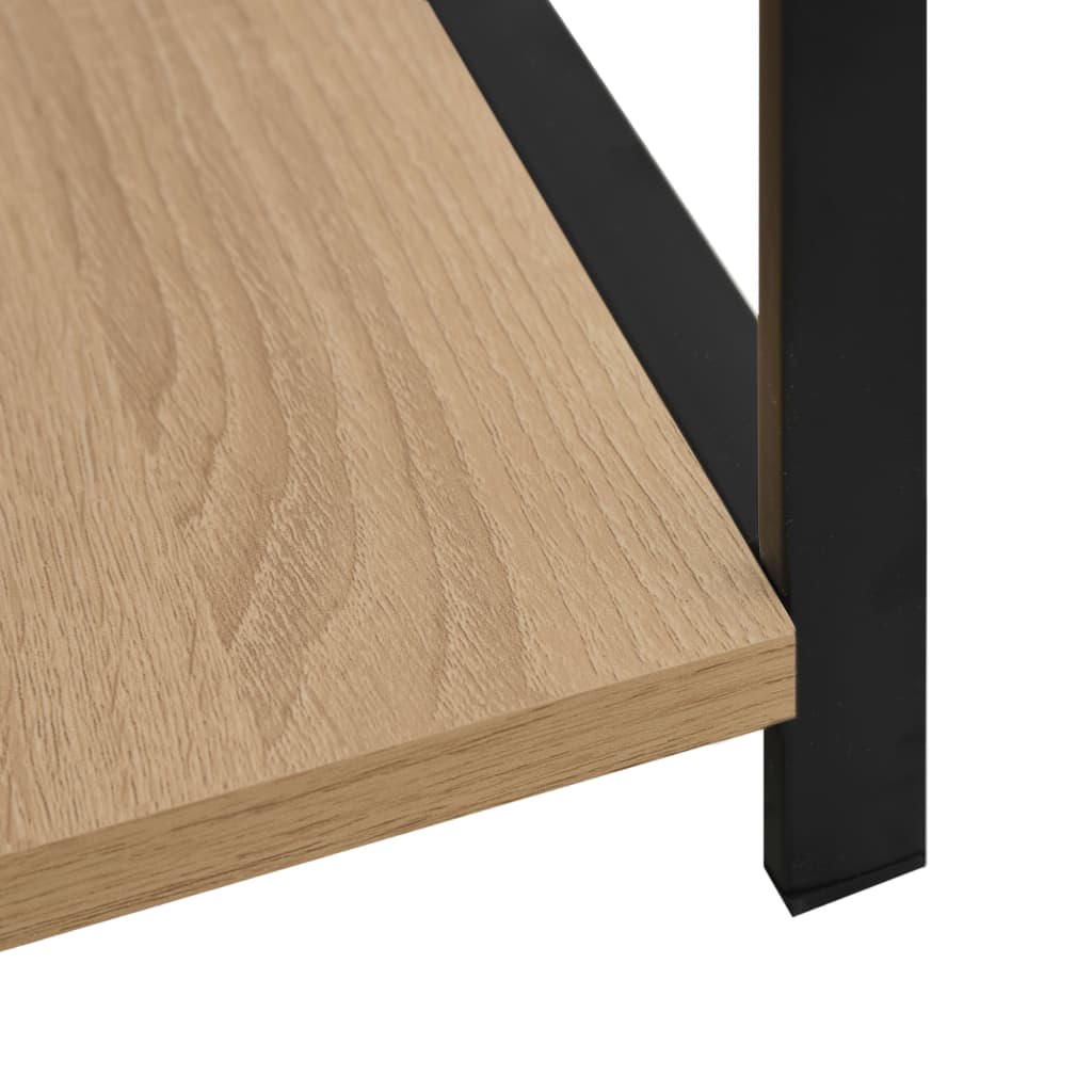 vidaXL Kleines Bücherregal Schwarz Eichefarben 33,5x39,6x79,7cm