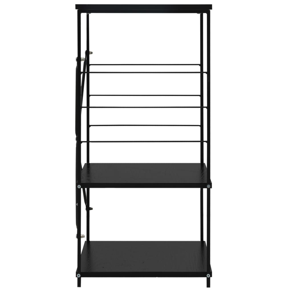 vidaXL Mikrowellenregal Schwarz 60×39,6×79,5 cm Holzwerkstoff