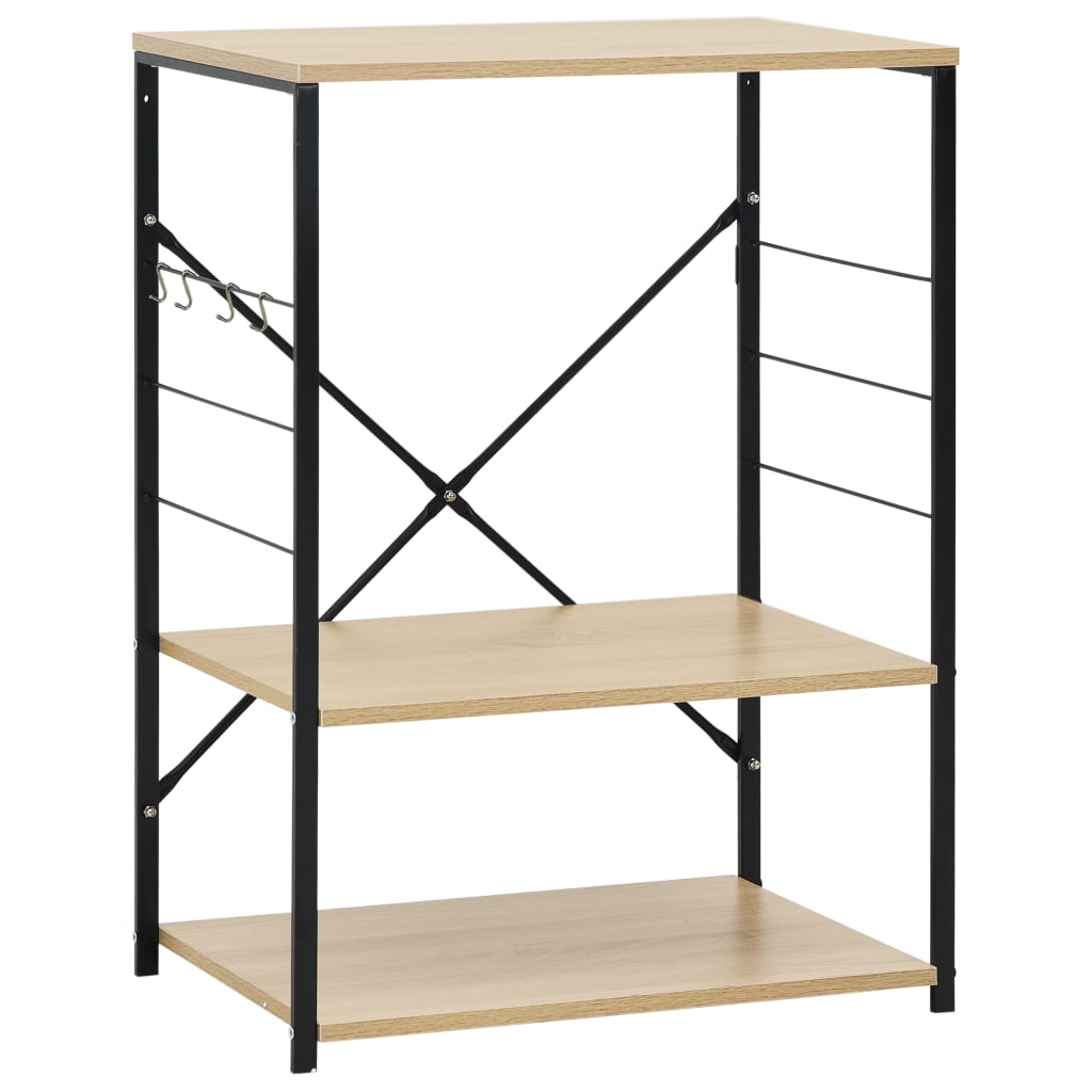 vidaXL Mikrowellenregal Schwarz Eiche 60×39,6×79,5 cm Holzwerkstoff
