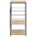 vidaXL Mikrowellenregal Schwarz Eiche 60×39,6×79,5 cm Holzwerkstoff
