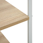 vidaXL Mikrowellenregal Weiß Eiche-Optik 60x39,6x123 cm Holzwerkstoff