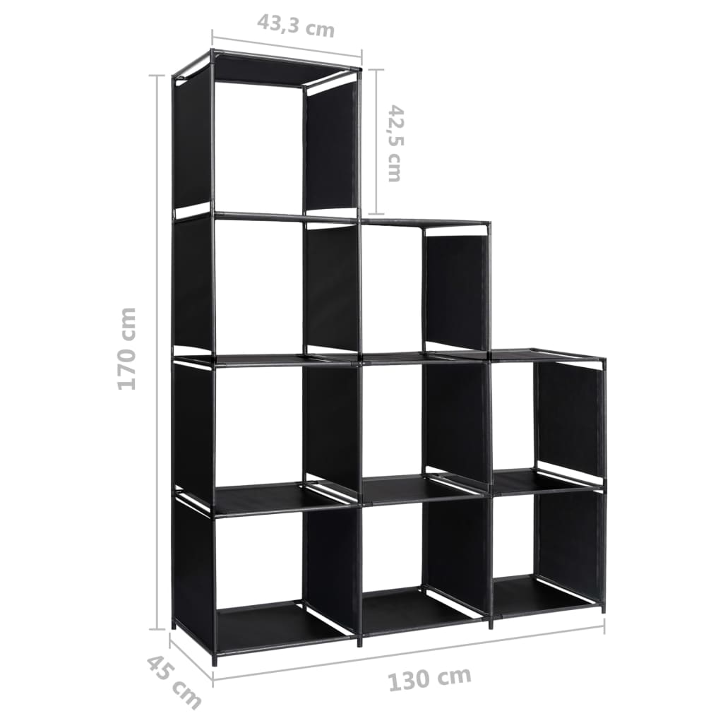 vidaXL Stufenregal 130×45×170 cm Stoff
