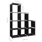 vidaXL Stufenregal 130×45×170 cm Stoff