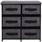 vidaXL Schrank mit 6 Schubladen 55×29×55 cm Grau Stahl