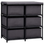 vidaXL Schrank mit 6 Schubladen 55×29×55 cm Grau Stahl
