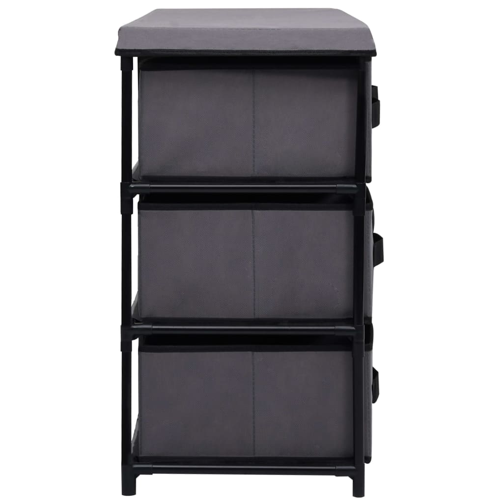 vidaXL Schrank mit 6 Schubladen 55×29×55 cm Grau Stahl