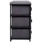 vidaXL Schrank mit 6 Schubladen 55×29×55 cm Grau Stahl