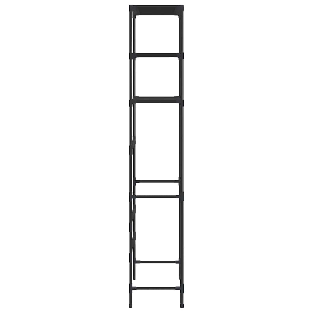 vidaXL Toilettenregal 3 Ablagen Schwarz