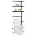 vidaXL Toilettenregal 3 Ablagen Schwarz