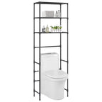 vidaXL Toilettenregal 3 Ablagen Schwarz