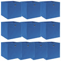 vidaXL Aufbewahrungsboxen 10 Stk. Blau 32x32x32 cm Stoff