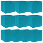 vidaXL Aufbewahrungsboxen 10 Stk. Babyblau 32x32x32 cm Stoff
