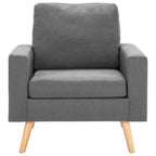 vidaXL Sessel Hellgrau Stoff