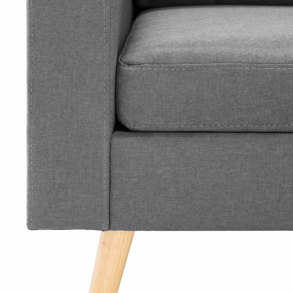vidaXL 2-Sitzer-Sofa Hellgrau Stoff