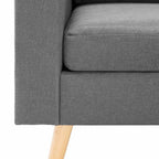 vidaXL 2-Sitzer-Sofa Hellgrau Stoff