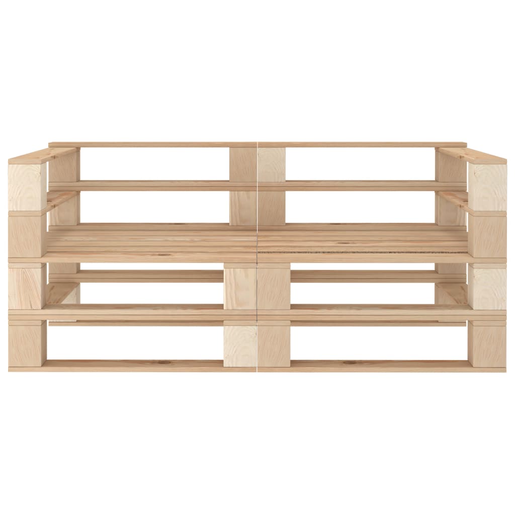 vidaXL Garten-Palettensofa 2-Sitzer Holz