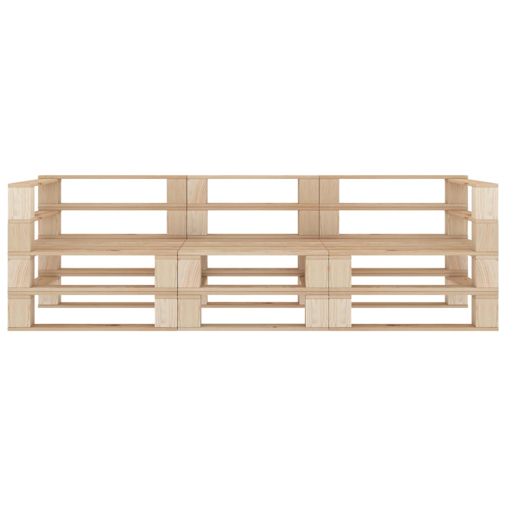 vidaXL Garten-Palettensofa 3-Sitzer Holz